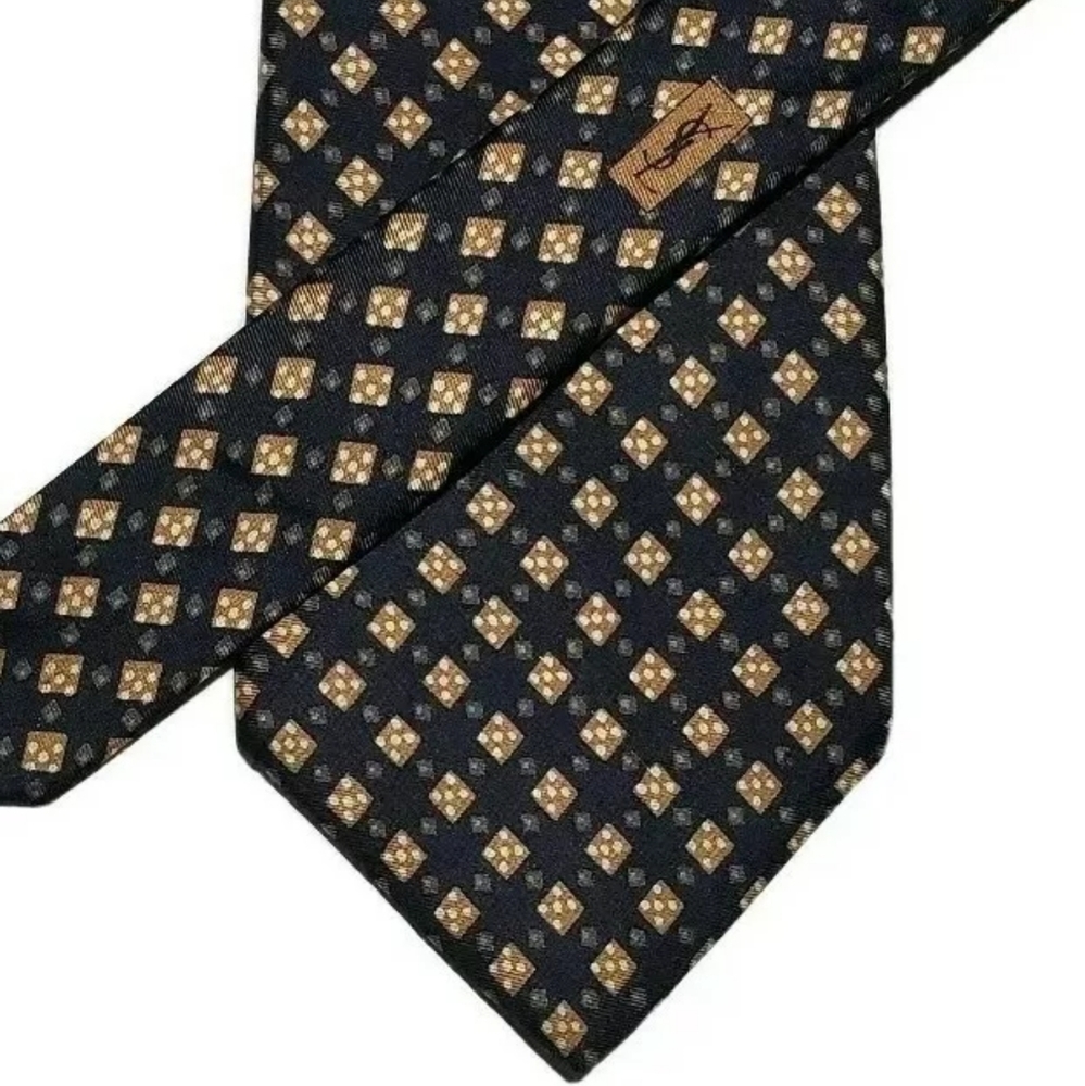Yves Saint Laurent France Authentic Silk Tie